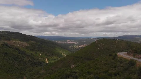 Drone shot of a green mountain Stock-Footage 233106110