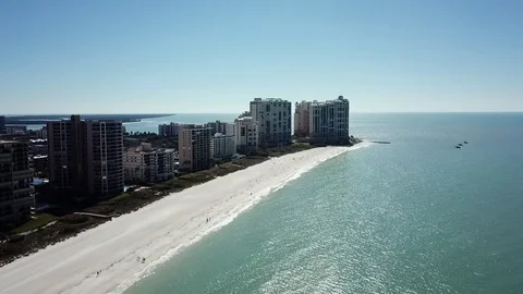 Drone shot of the Gulf of Mexico Stock Footage 102355432