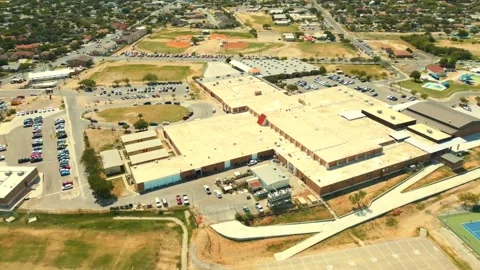 Drone Shot of High School Stock Footage 261005408