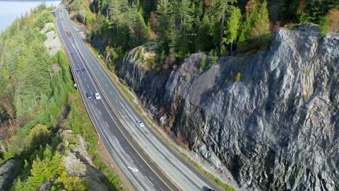 Drone shot up to highway Stock Footage 344900457