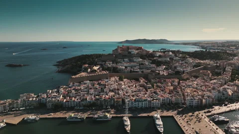 Drone shot of Ibiza Vidéo 308420554
