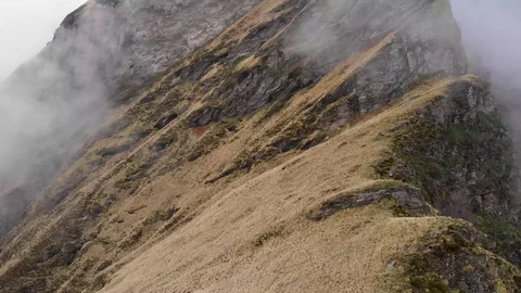 Drone shot italian alps Alpi apuane Stock Footage