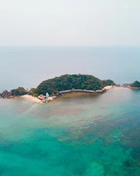 Drone Shot of Kapas Island Terengganu Malaysia Stock Photos