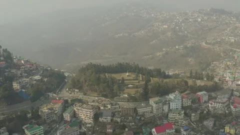 Drone shot of Kohima Stock Footage 243704695
