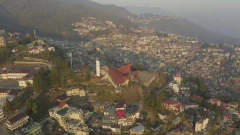 Drone Shot of Kohima Stock Footage 243704940