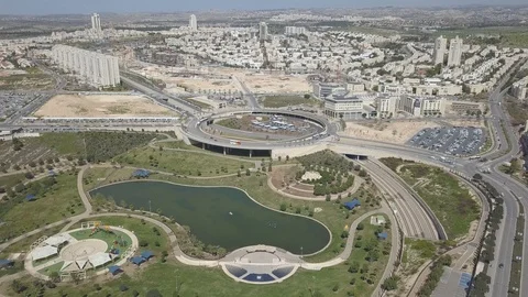 Drone Shot of a lake Stock Footage 87487980