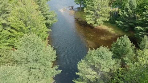 Drone shot of lake Stock Footage 101442511