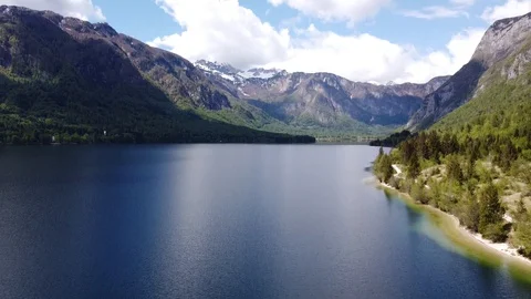 Drone shot of the lake Stock Footage