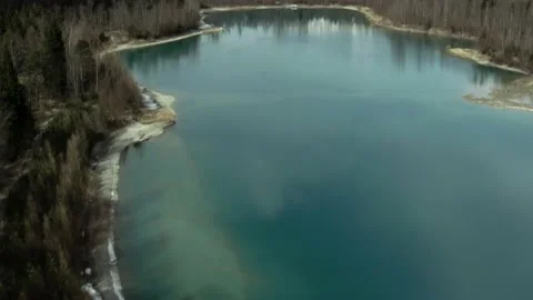 Drone Shot Of A Lake Stock Footage 236481561