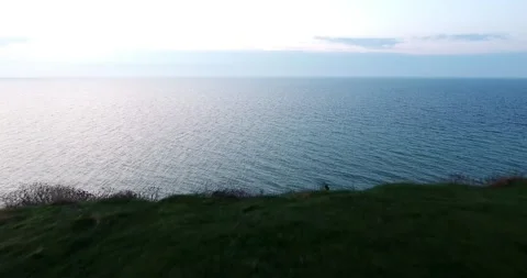 The drone shot by the lake Stock Footage 239568616