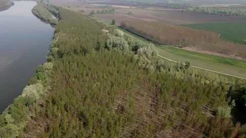 A drone shot of a lake Stock Footage 253097433