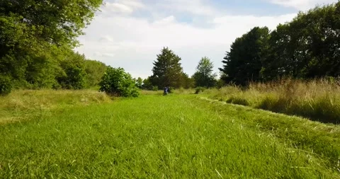 Drone Shot Of Large Backyard Field #2 動画素材 202297646