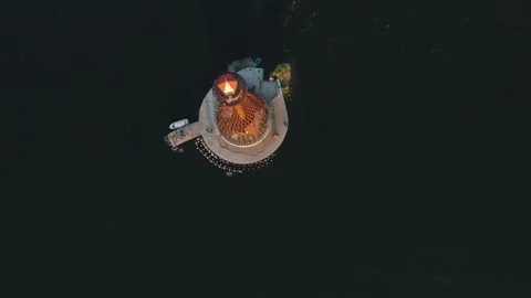 Drone shot of lighthouse Stockbeeldmateriaal 255621547