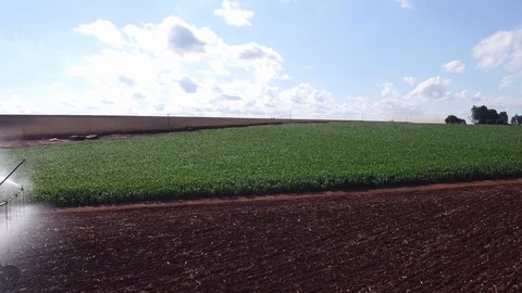 Drone Shot of A linear Irrigation System Vidéo 126930159