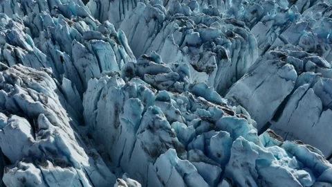 Drone shot of massive Knud Rasmussen Glacier in East Greenland Stock Footage 332368230