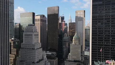 Drone Shot Midtown Manhattan Stock Footage 247258506