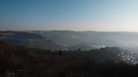 Drone shot of the morning in the mountain Stock Footage