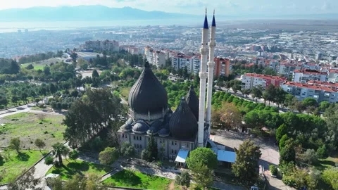 Drone shot of the mosque Stock Footage 292766191