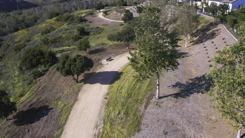 Drone Shot of Mostly Empty Hiking Trail 動画素材 128990755