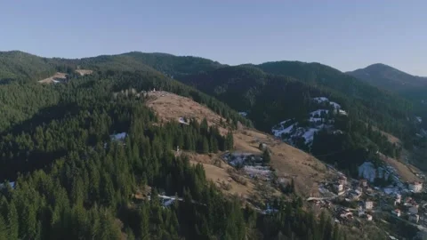 Drone shot of a mountain Stock Footage 222362076