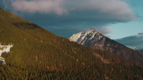 Drone shot of a mountain reveal Stock Footage 226766014