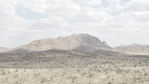 Drone shot of mountain in rural Namibia Stock Footage 244706629