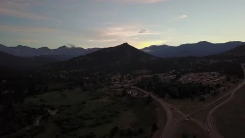 Drone shot of mountain at sunrise Video stock 162397650