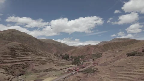 Drone shot of Mountains in Peru Stock Footage 295461301
