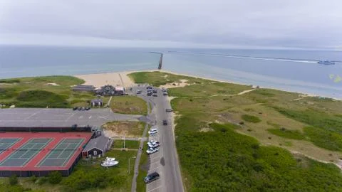 Drone Shot Of Nantucket Beach Stock Photos