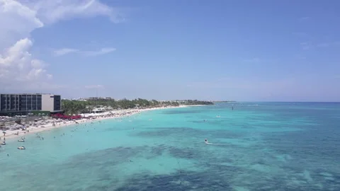 Drone Shot of Nice Beach Resort in Mexico Stock Footage 230925759