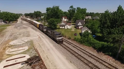 Drone shot of NS Train 스톡 동영상 74931744
