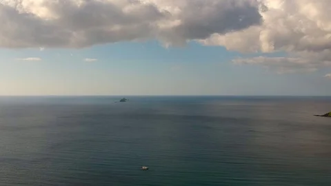A drone shot of the ocean Stock Footage 109811942