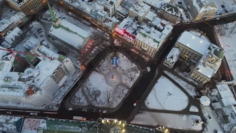 Drone shot in Old Quebec Stock Footage 323099573