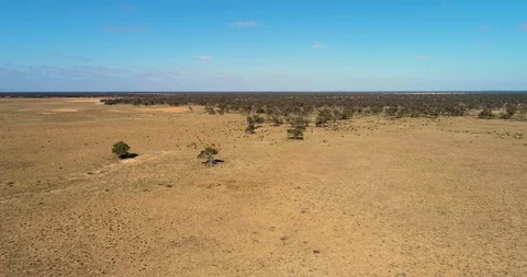 Drone shot of outback sheep station, New South Wales, Australia. Stock Footage 93116297