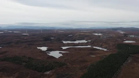Drone shot of the Outer Hebridean landscape Stock Footage 327533757