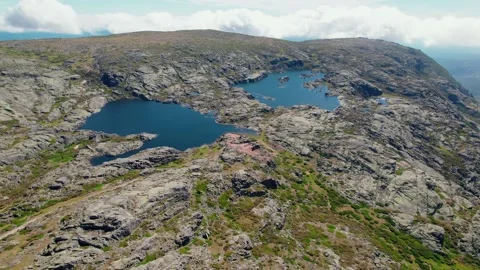 Drone shot over a Beautiful Mountain Calm Lake with Turquoise Water in 4K. Stock Footage 167524621
