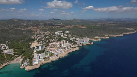 Drone Shot over Cala Murada, Mallorca, Spain Stock Footage 254628022