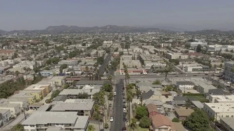Drone shot over the city Stock Footage 84585137