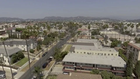 Drone shot over the city Stock Footage 84587353