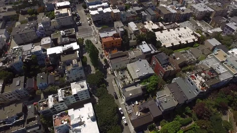 Drone shot over city streets. Stock-Footage 90053780
