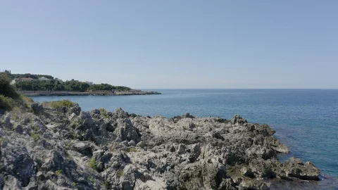 Drone shot over cliffs Stock Footage 129822828