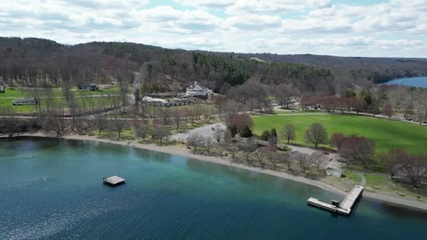 Drone shot over the coast Video stock 306562584