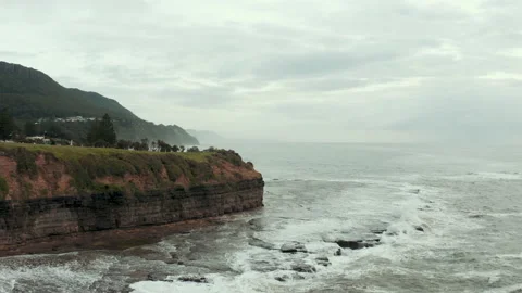 Drone shot over the coastline Video stock 154806293
