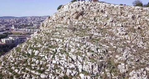 Drone shot over current day Nazareth. Video stock 125114698