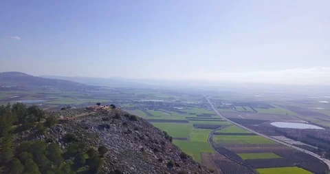 Drone shot over current day Nazareth. Video stock 125114783