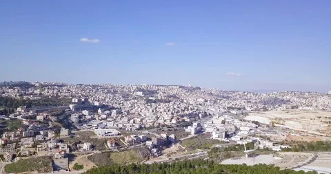 Drone shot over current day Nazareth. Video stock 125114840