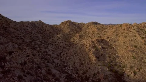 Drone shot over desert mountains Rec709 Stock Footage 82752005