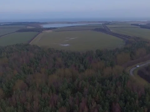 Drone shot over the forest. 2.7K D-Log Stock Footage 84821061