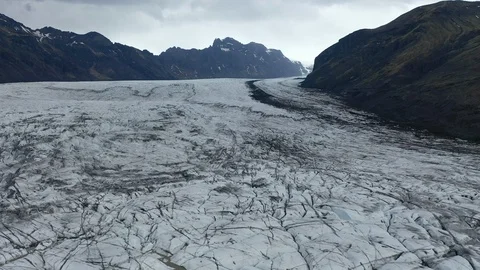 Drone shot over glacier Stock Footage 112581151