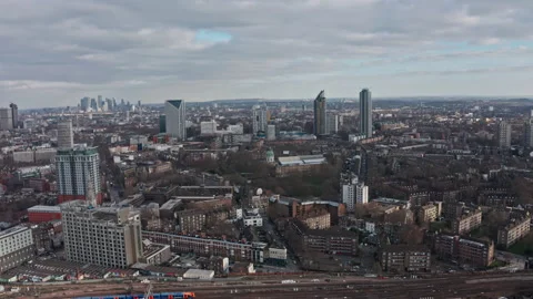 Drone shot over north Lambeth London Stock Footage 149106679
